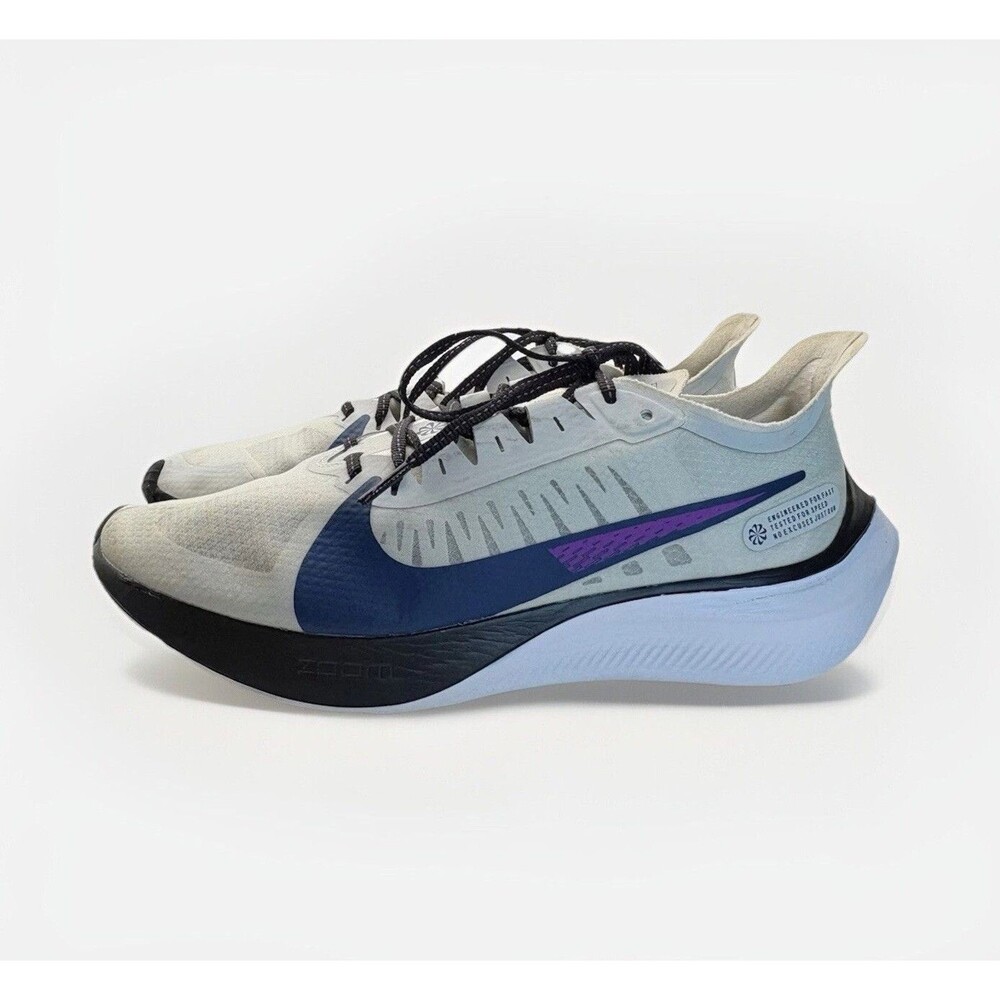Nike Zoom Gravity Women's 12 White Gray Black Purple Running Shoes BQ3203